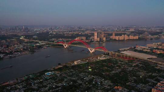 广东省广州市新光大桥航拍
