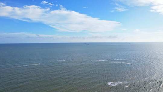 天空蓝天白云自然风景大海海浪海洋波浪