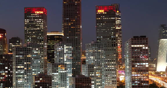 北京国贸城市建筑灯光