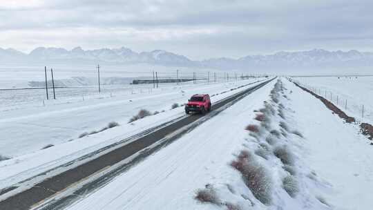 冬季新疆自驾 公路自驾 旅行 冰天雪地