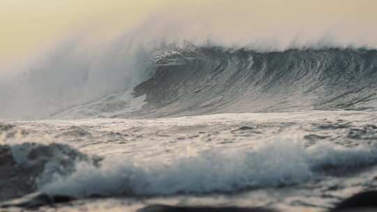 海洋，海浪，金光，海岸