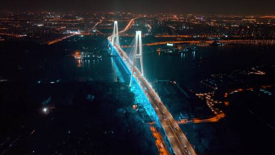 徐浦大桥夜景航拍