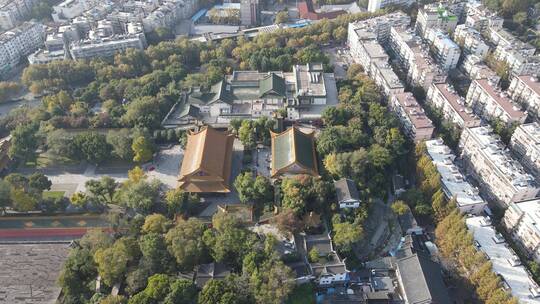 航拍南京朝天宫景区南京市博物馆