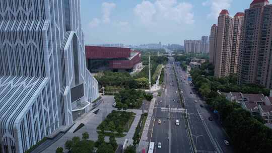 武汉市民之家长江传媒大厦片区航拍视频素材模板下载