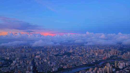 夏天 晚霞 云层 黄昏 日落 天空 海南 空镜