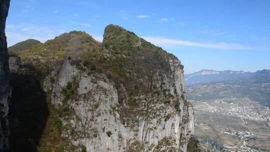 生态环境恩施大峡谷绝壁栈道风景