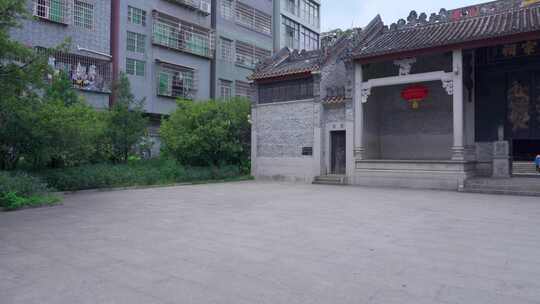 广州海珠小洲村简氏宗祠传统中式建筑民居