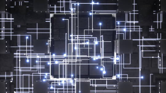 抽象发光粒子大数据传输网络科技动态视频