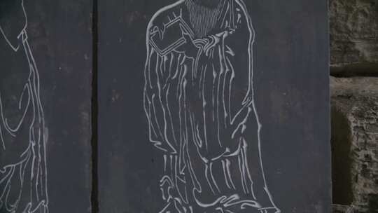 湖北宜昌屈原祠苏轼像地拍