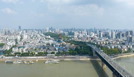 武汉长江大桥黄鹤楼城市大气延时宣传片