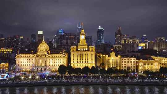 上海外滩海关大楼夜景