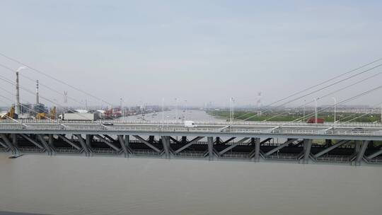 上海闵浦大桥黄浦江4K航拍原素材视频素材模板下载