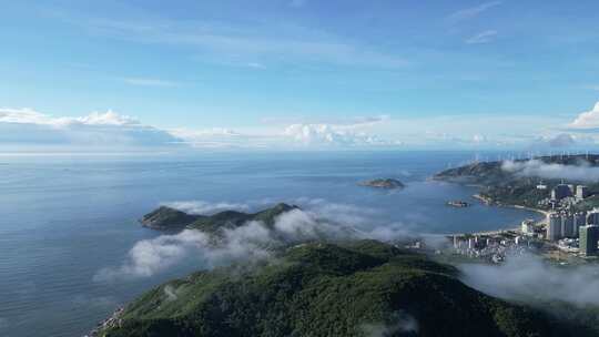 汕头南澳岛大海岛屿云海航拍