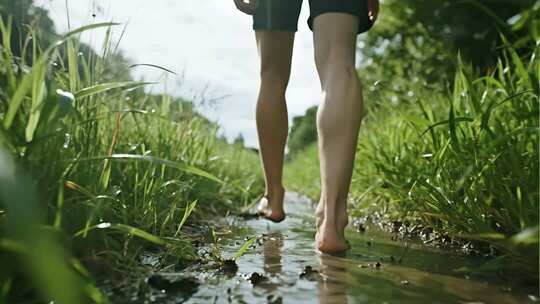 户外徒步健康生活方式视频