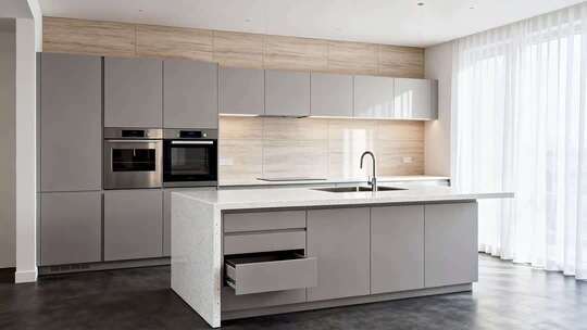 现代简约风格厨房室内场景