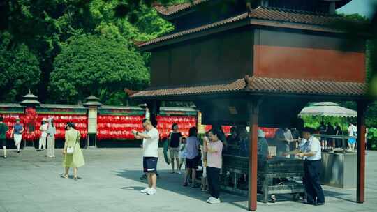 重庆华岩寺寺院风光视频素材模板下载