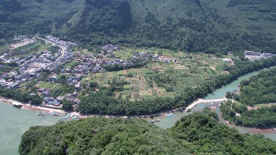 桂林杨堤风景区航拍