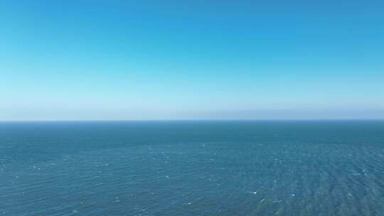 蓝色大海航拍唯美大海蓝天海天一色海天一线