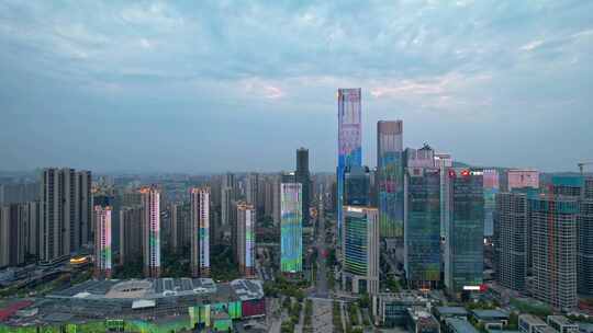 中国湖南省金融中心航拍