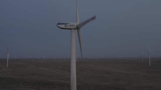 风能发电  风能大风车视频素材模板下载