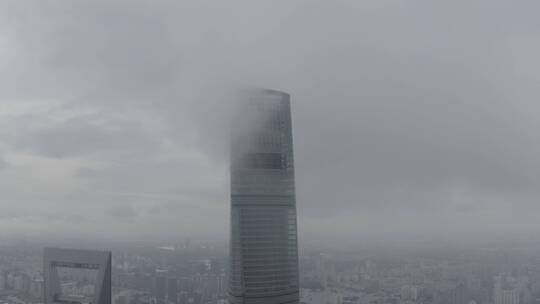 城市航拍 上海 外滩 黄浦江