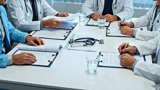 医生会议讨论医疗问题