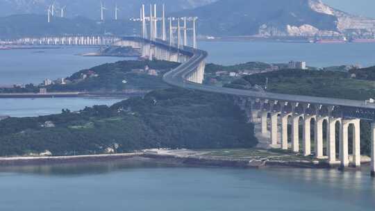 平潭海峡公铁两用大桥航拍