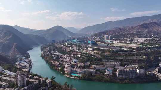 攀枝花钒钛钢铁厂攀钢集团航拍4K