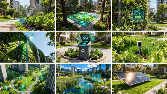 数字化环保小区园林 小区绿化科技生态小区
