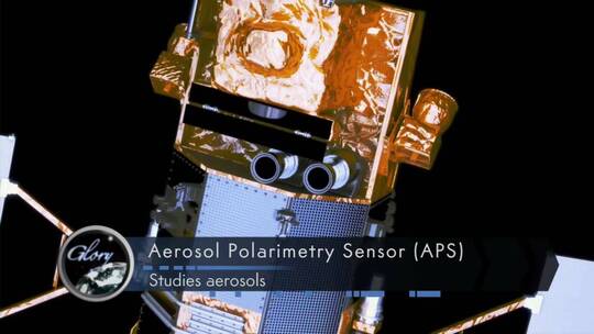 美国宇航局研究地球大气中气溶胶的卫星动画视频素材模板下载