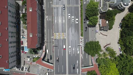 上海虹口区四川北路全景4K航拍