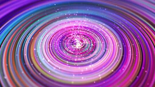 彩色优雅粒子光线紫色螺旋线舞台背景视频