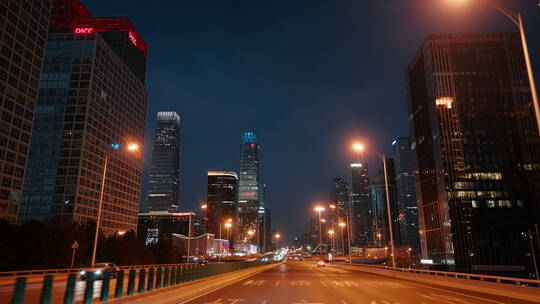 北京夜景 车拍北京夜景 第一视角北京夜景