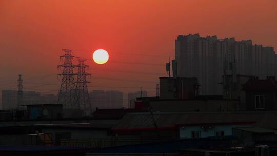 2022.11.17北京日落夕阳晚霞拍摄