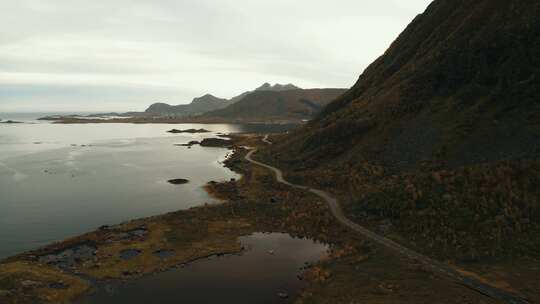 Lofoten，岛，挪威，无人机