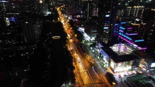 杭州下沙城市美丽的夜景