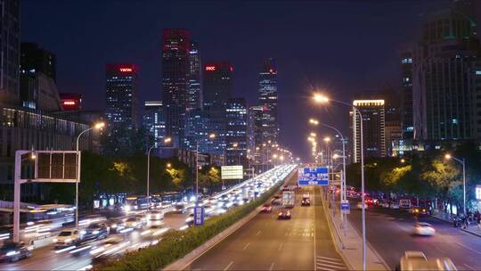 北京繁华城市夜景