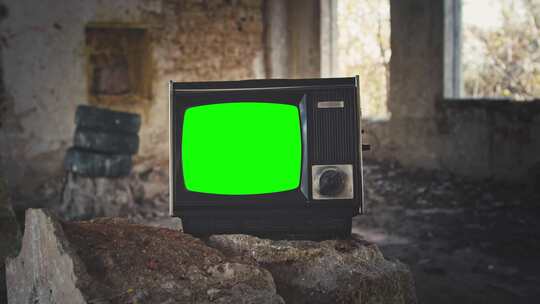老式电视机绿屏