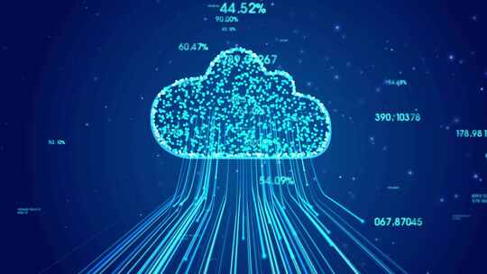 4K科技云计算概念背景循环