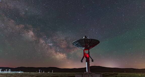 明安图发射台星空延时视频