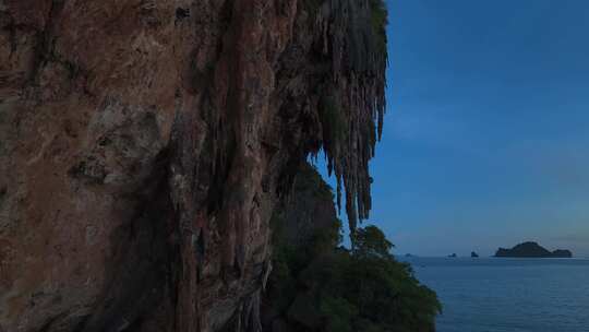 HDR航拍泰国甲米莱利海滩海滨自然风光