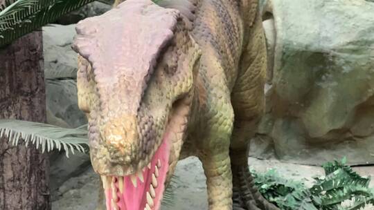 【镜头合集】雕塑恐龙模型侏罗纪公园视频素材模板下载