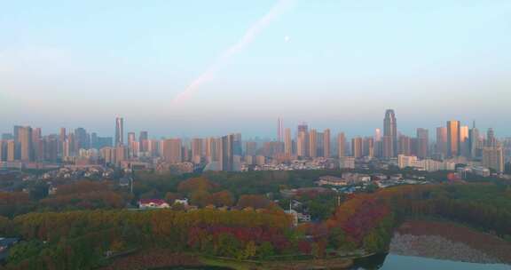 武汉东湖风景区深秋风光