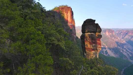 航拍丽江老君山