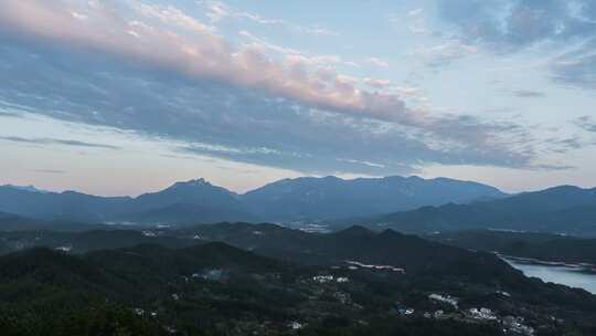 湖北天堂湖水库日转夜延时