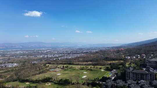 大理苍山看洱海及城市