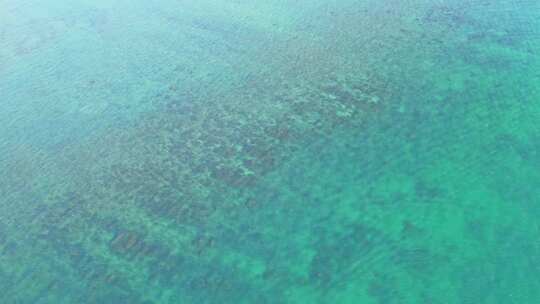 航拍国家海岸海南三亚三亚湾绿松石色海岸线