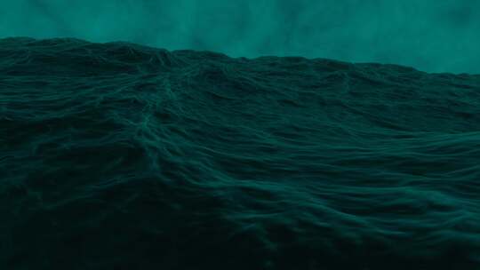 深海海面波浪起伏景象