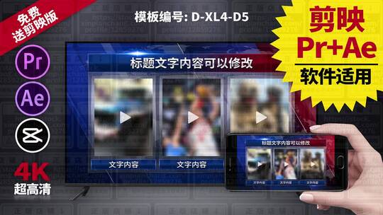 视频包装模板Pr+Ae+抖音剪映 D-XL4-D5