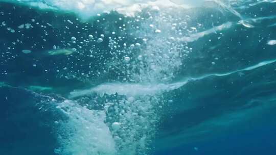 高速水流水下气泡水泡水中水底海底